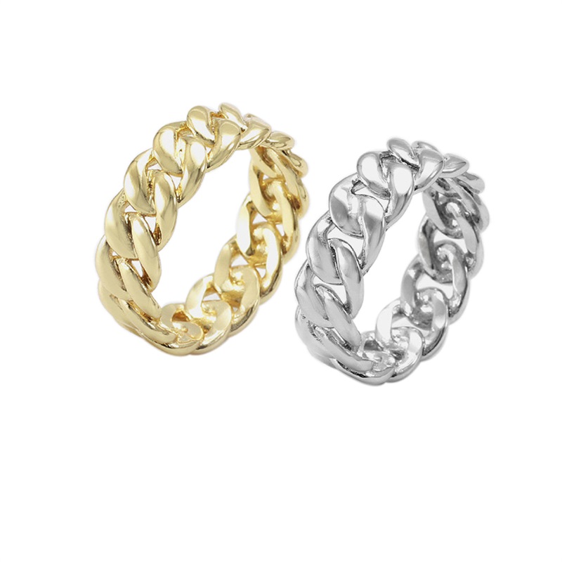 สแตนเลสแฟชั่นแหวนชุบสูญญากาศ 18K ทองและแหวนเหล็กแหวนนิ้ว